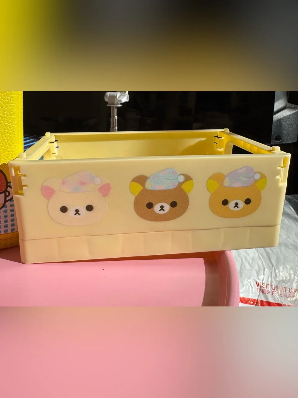 Yellow Kids Storage Basket